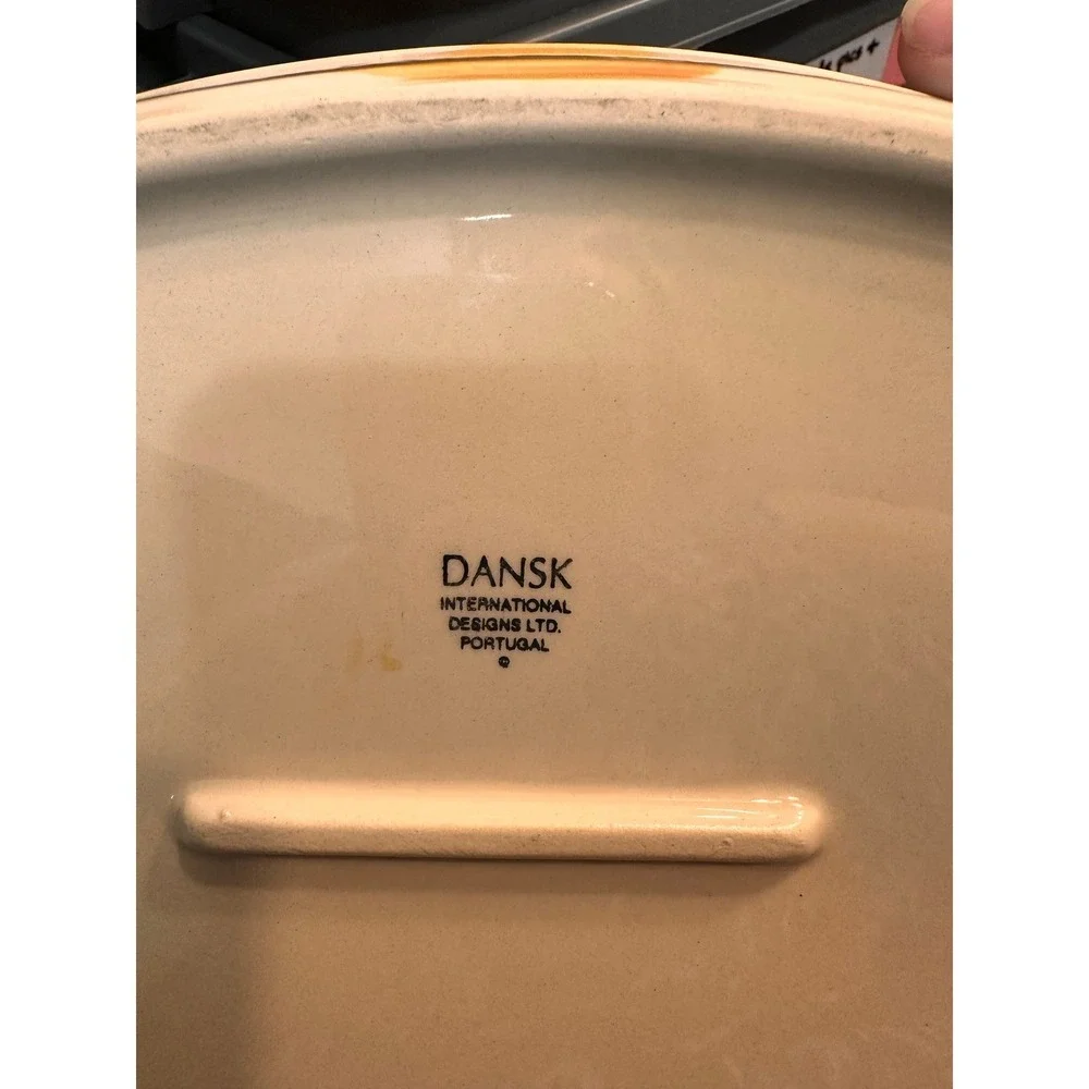Dansk Frutero Fruit Oval‎ Serving Platter Casserole Stoneware Portugal 13.5 Inch